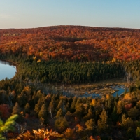 Oberg Mountain is surrounded by spectacular views near Lake Superior's north shore.
